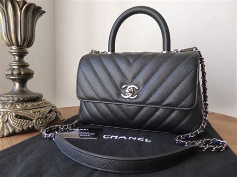 chanel caviar chevron flap bag|CHANEL Caviar Chevron Quilted Small Coco Handle Flap.